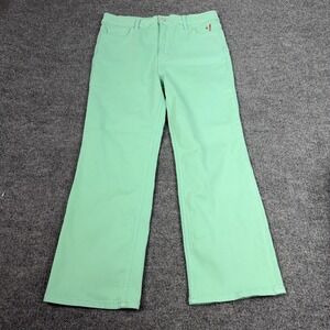 Voyageur Nomad Jeans Womens 31 Mint Green Mid Rise Straight Leg Stretch Denim